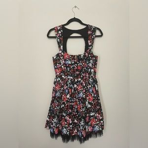 Free People
M(8) Bohemian, summer, mini dress, cutouts, floral